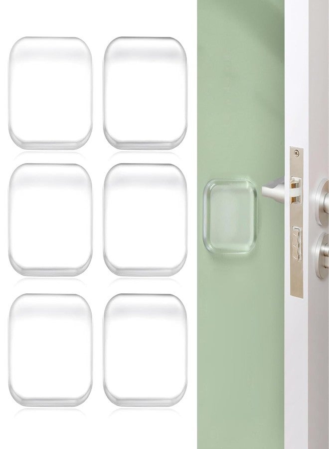 Profasion Door Knob Wall Protector (Pack of 6) - Transparent Self-Adhesive Bumper Pads | Prevents Wall Damage | Ideal Door Stopper for Home & Office (Style c) - Image 1